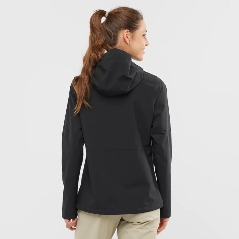 Black Salomon Outrack Waterproof 2.5L Women's Shell Jackets | IE XE3720